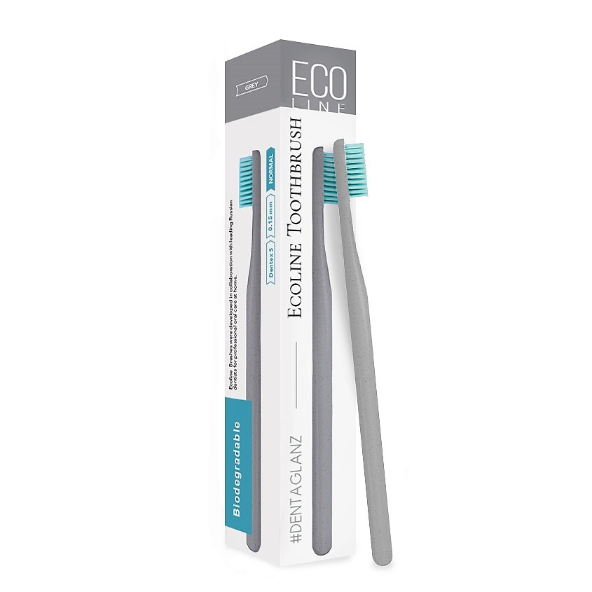 #DENTAGLANZ  Зубная щетка Ecoline Toothbrush Grey – фото 2