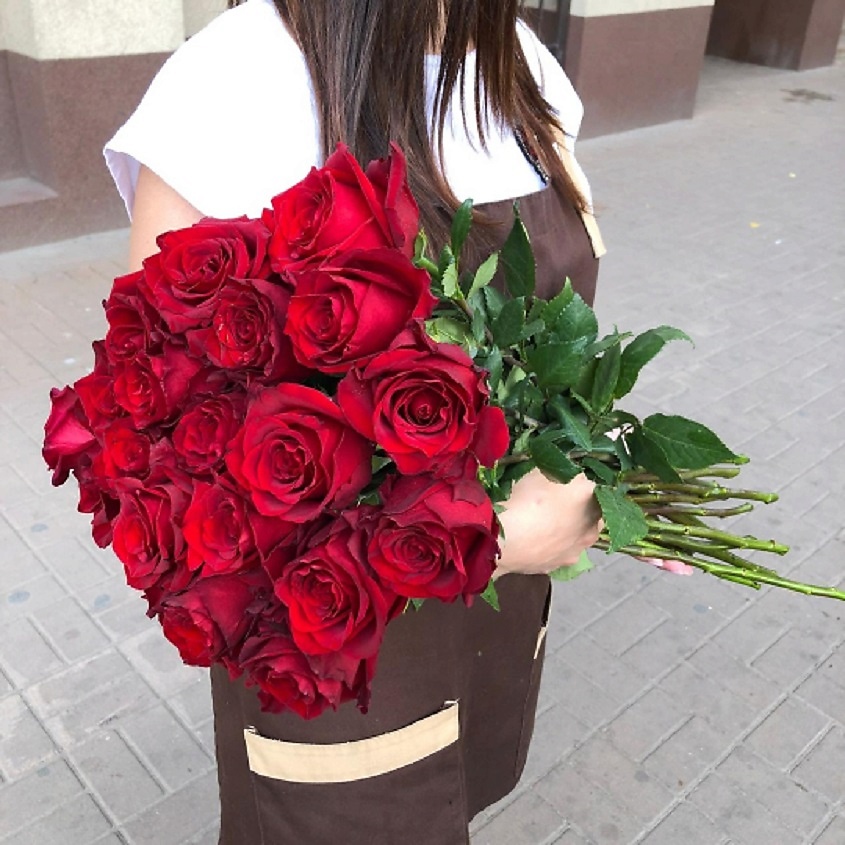 MILOTTA FLORAL SHOP 21 бордовая роза – фото 2