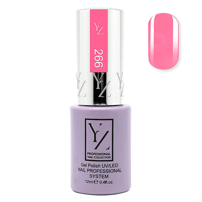 YLLOZURE Гель-лак Uv Led Yllozure Nail Professional, 266, розовый пунш, 12 мл – фото 2