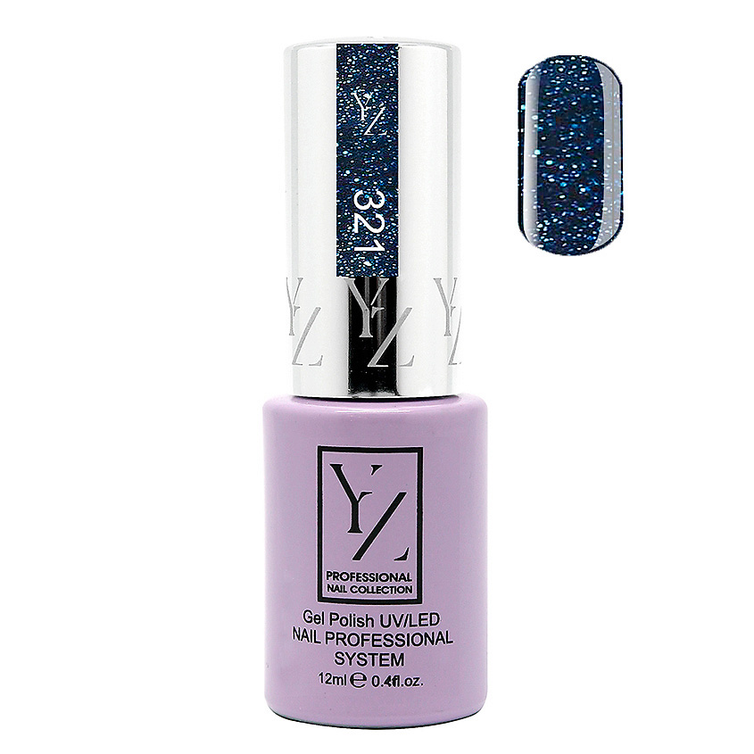 YLLOZURE Гель-лак Uv Led Yllozure Nail Professional, 321, искристый морской, 12 мл – фото 2