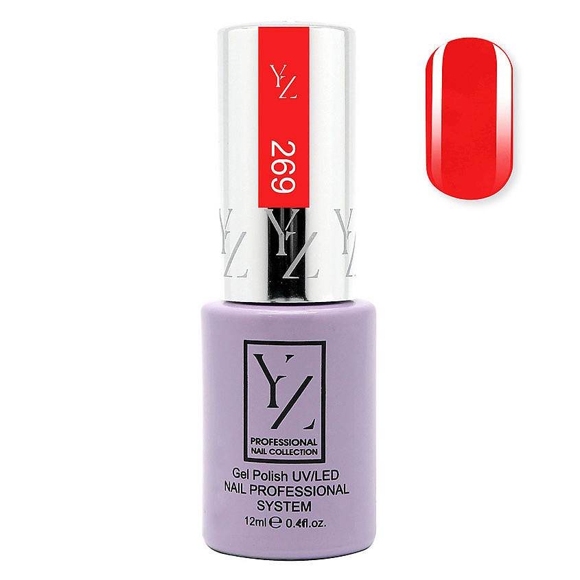YLLOZURE Гель-лак Uv Led Yllozure Nail Professional, 269, классический красный, 12 мл – фото 2