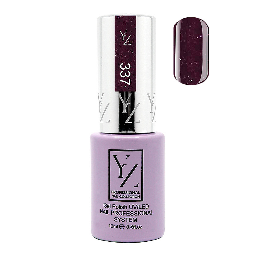 YLLOZURE Гель-лак Uv Led Yllozure Nail Professional, 337, сияющий бургундский, 12 мл – фото 2