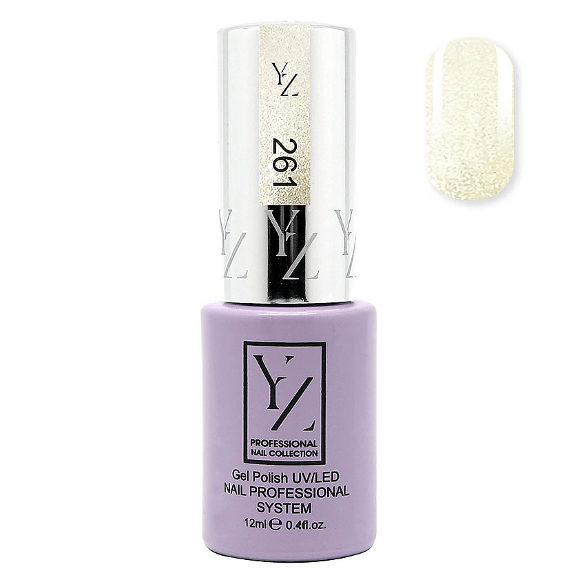 YLLOZURE Гель-лак Uv Led Yllozure Nail Professional, 261, сияющий перламутр, 12 мл – фото 2