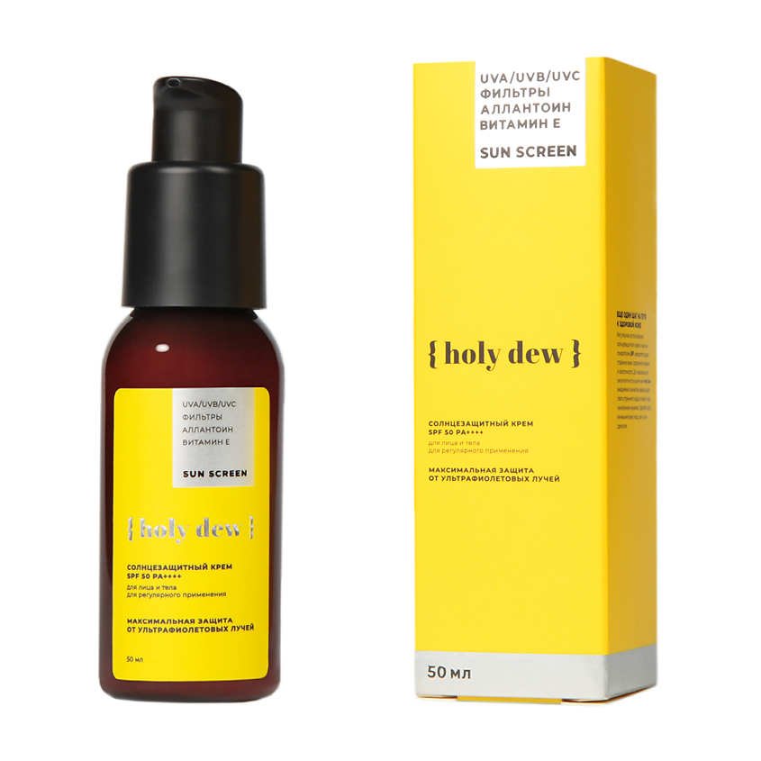 HOLY DEW SUN SCREEN SPF 50 PA++++ Солнцезащитный крем для лица и тела – фото 1