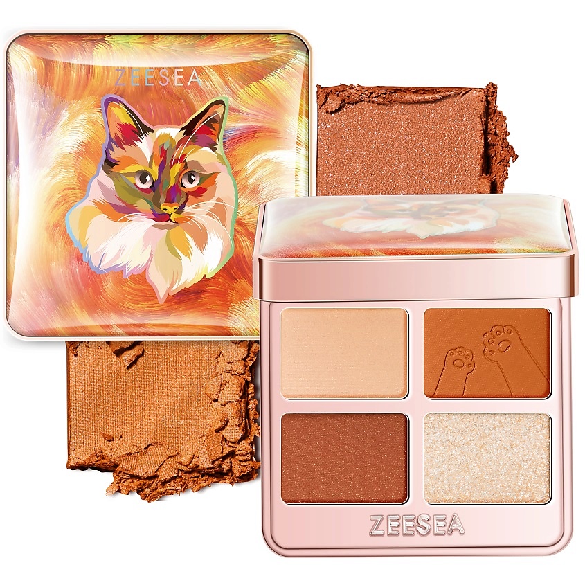 ZEESEA Тени для век Tipsy Kitty Eyeshadow Quad – фото 1