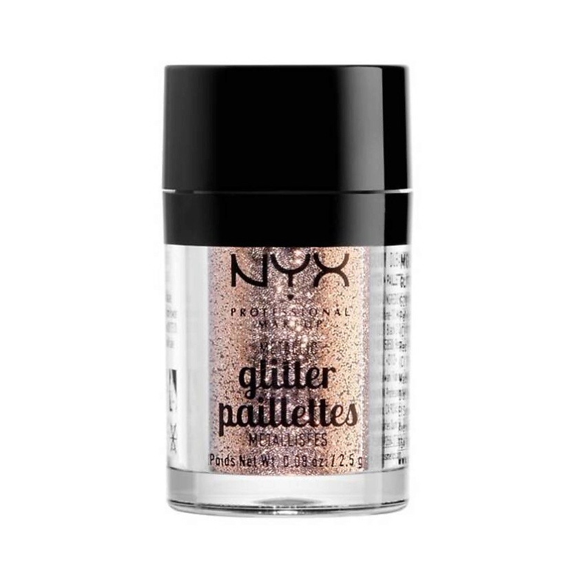 NYX PROFESSIONAL MAKEUP Рассыпчатый глиттер для лица и тела Face & Body Metallic Glitter, 04 Goldstone – фото 1