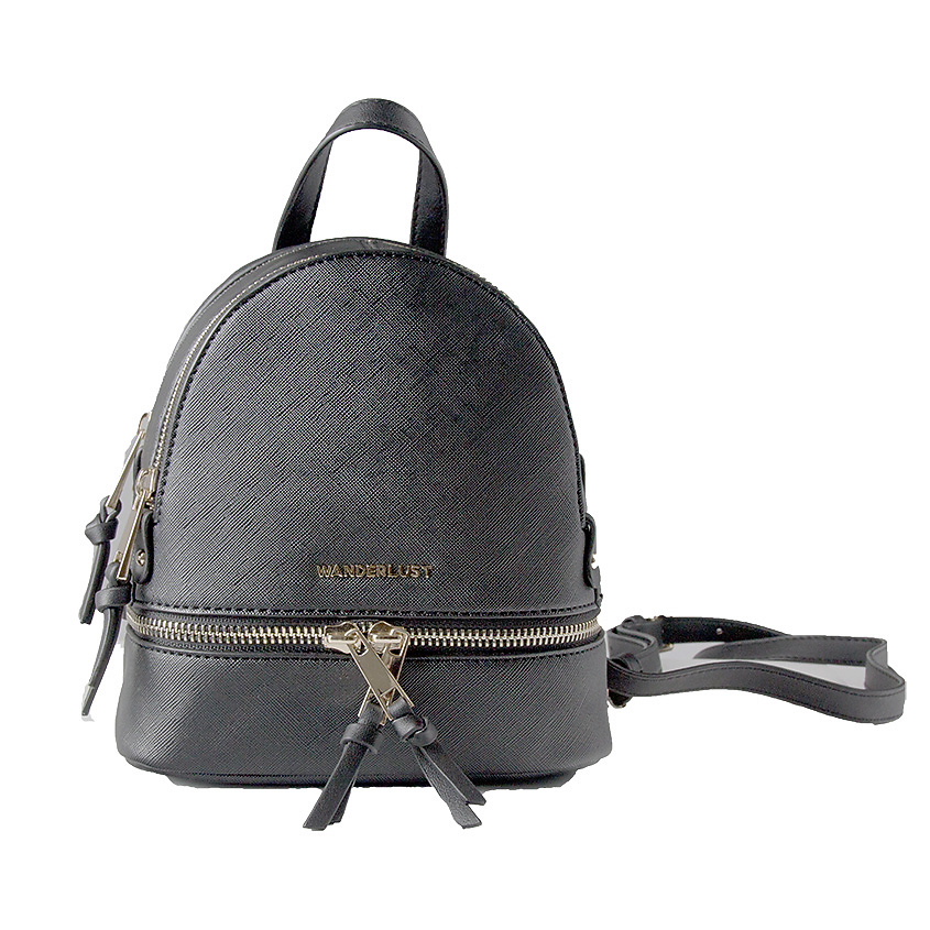 WANDERLUST Рюкзак Wanderlust Saffiano small черный – фото 2