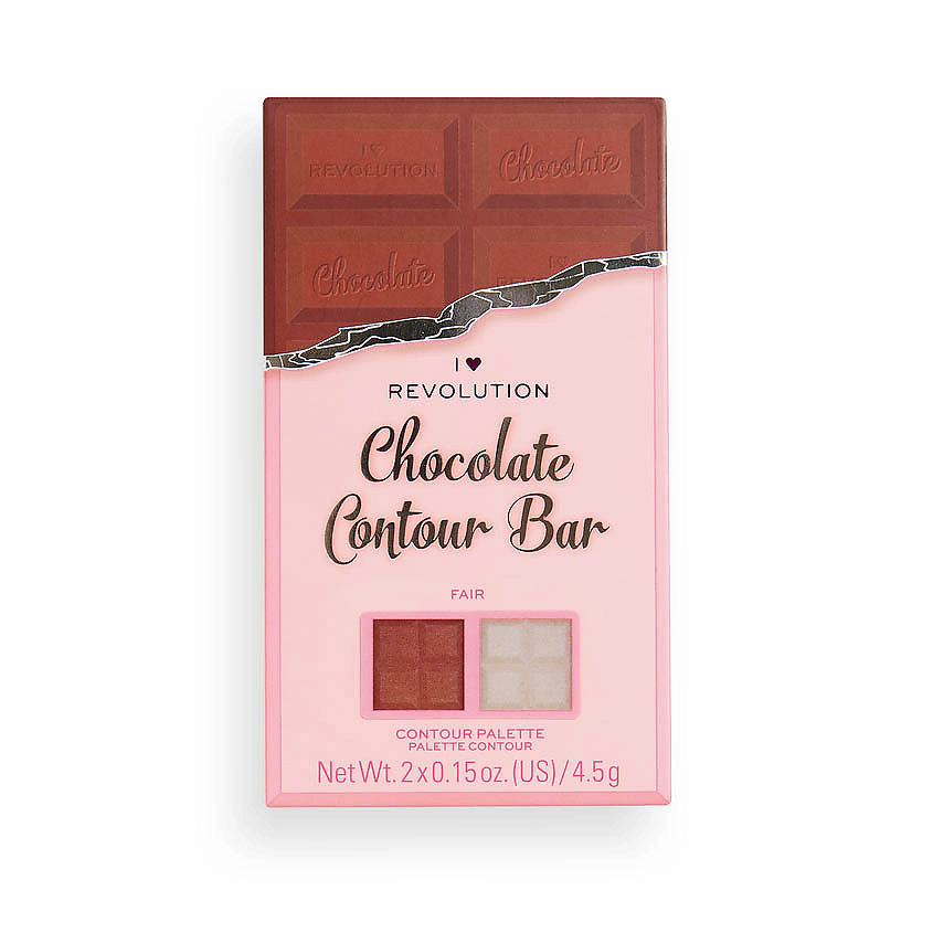 I HEART REVOLUTION Палетка для контурирования: бронзер и хайлайтер CHOCOLATE CONTOUR BAR – фото 1