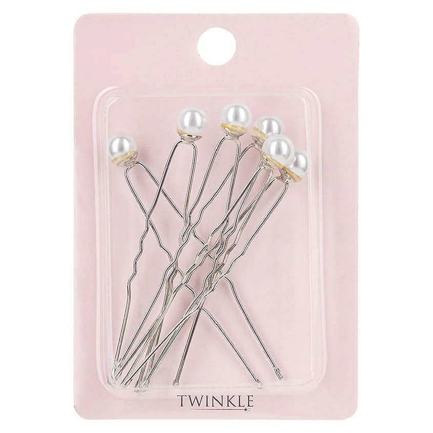 TWINKLE Шпильки для волос SILVER AND PEARL – фото 2