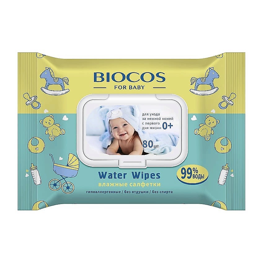 BIOCOS Влажные салфетки детские с клапаном For Baby – фото 2