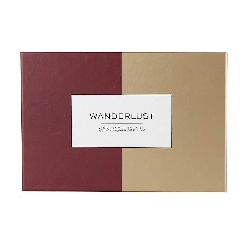WANDERLUST Подарочный набор Saffiano Rose Wine + Champagne Gold. Комплект: обложки на паспорт – фото 1