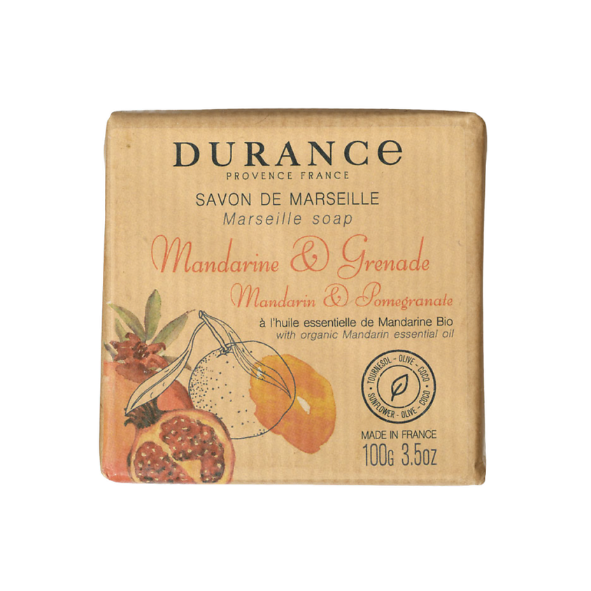DURANCE Марсельское мыло кусковое Мандарин и гранат Mandarin & Pomegranate – фото 1