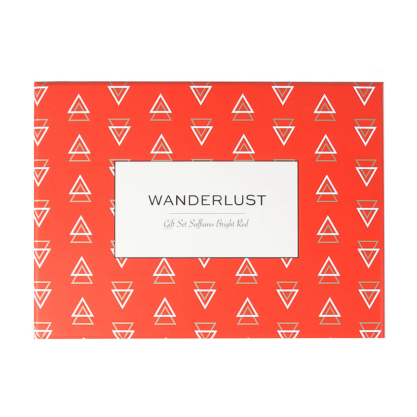 WANDERLUST Подарочный набор Saffiano Bright Red. Комплект: визитница + обложка на паспорт. – фото 1