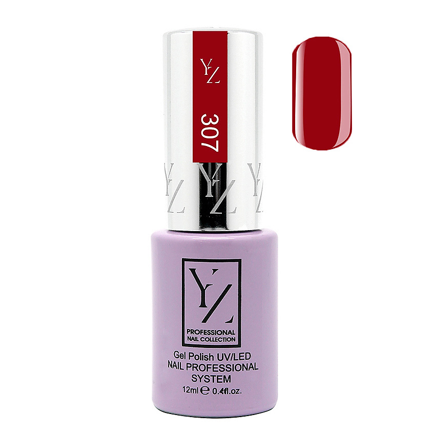 YLLOZURE Гель-лак Uv Led Yllozure Nail Professional, 307, темно красный, 12 мл – фото 2