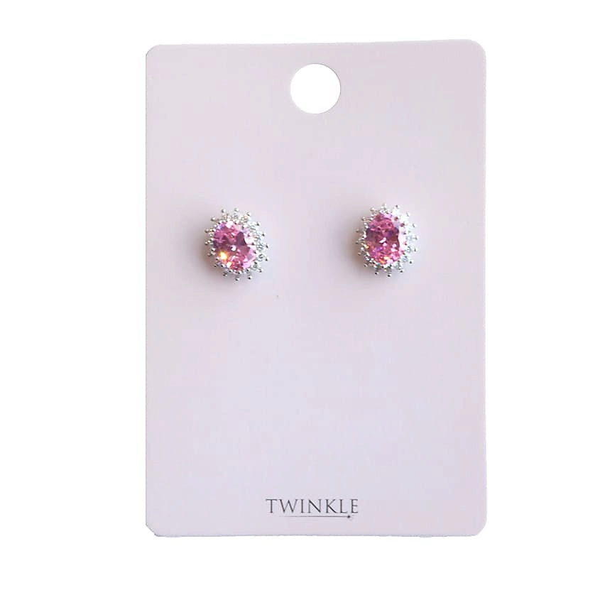 TWINKLE Серьги Pink Stone – фото 2