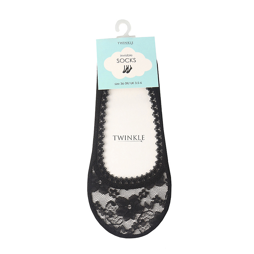 TWINKLE Кружевные следки TWINKLE, цвет: черный, форма 1 – фото 2