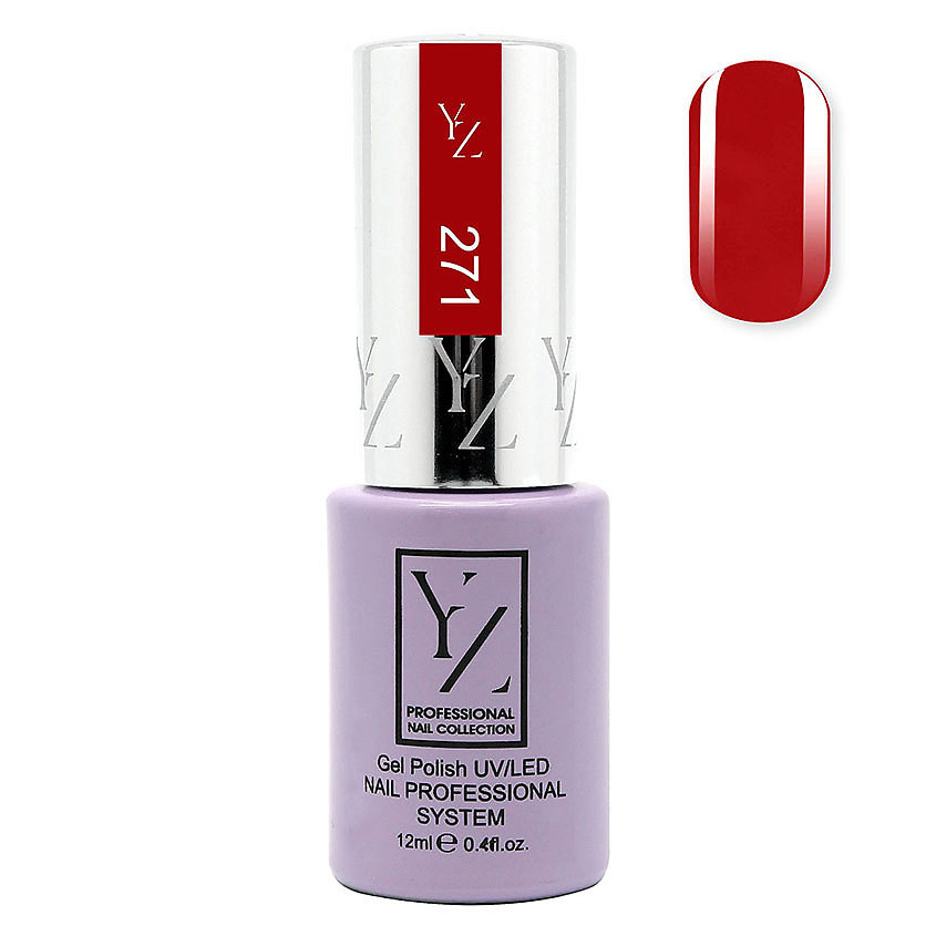YLLOZURE Гель-лак Uv Led Yllozure Nail Professional, 271, холодный красный, 12 мл – фото 2