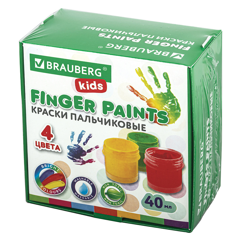 BRAUBERG Краски пальчиковые для малышей KIDS – фото 1