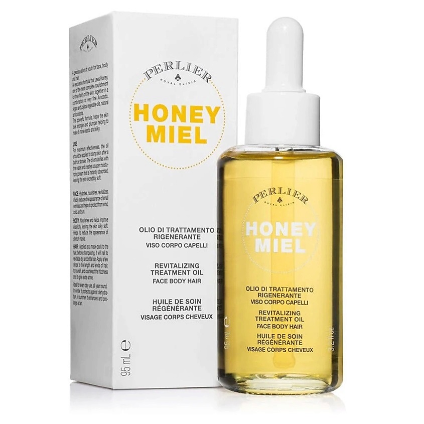 PERLIER Масло для лица, тела и волос восстанавливающее Honey Miel Revitalizing Treatment Oil Face Body Hair – фото 1