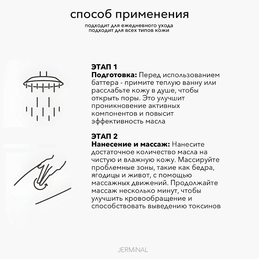 JERMINAL COSMETICS Крем-баттер для тела Кокос – фото 2
