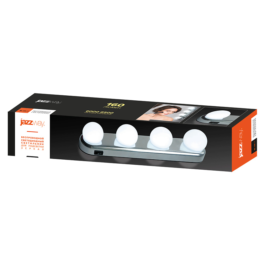 JAZZWAY Подсветка для зеркала, цвет серебр ML-L04-sr, 24 светодиода, 30 см – фото 2