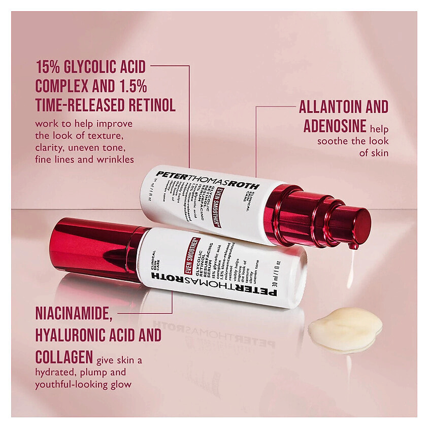PETER THOMAS ROTH Обновляющая сыворотка Even Smoother Glycolic Retinol – фото 2