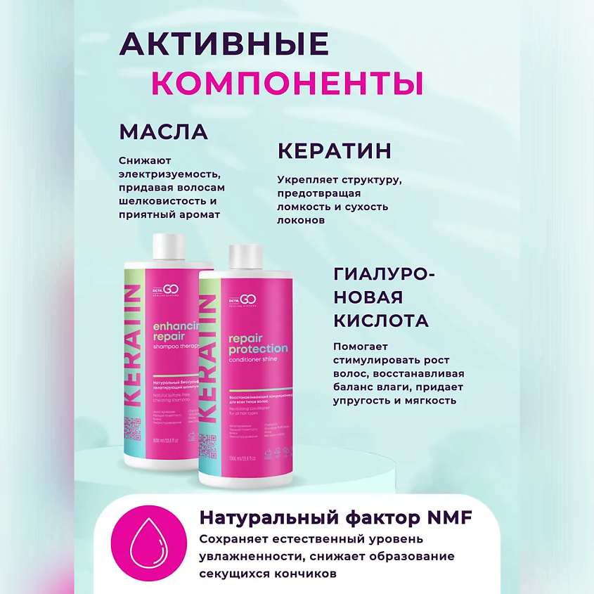 DCTR.GO HEALING SYSTEM Набор восстанавливающий шампунь Enhancing Repair Shampoo,кондиционер Repair – фото 5