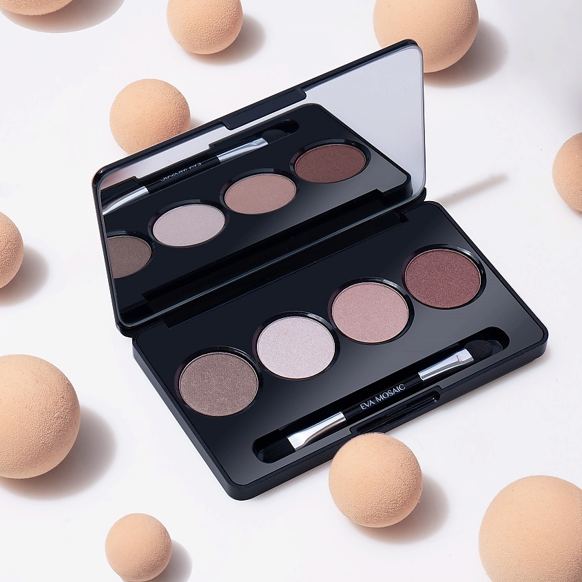 EVA MOSAIC Тени для век 4-цветные Eye Shadow Palette, № 04, 6,5 г – фото 3