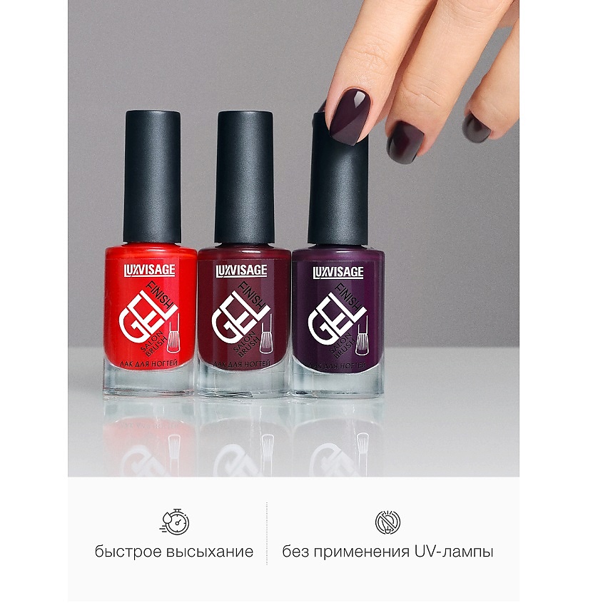 LUXVISAGE Лак для ногтей GEL finish – фото 3