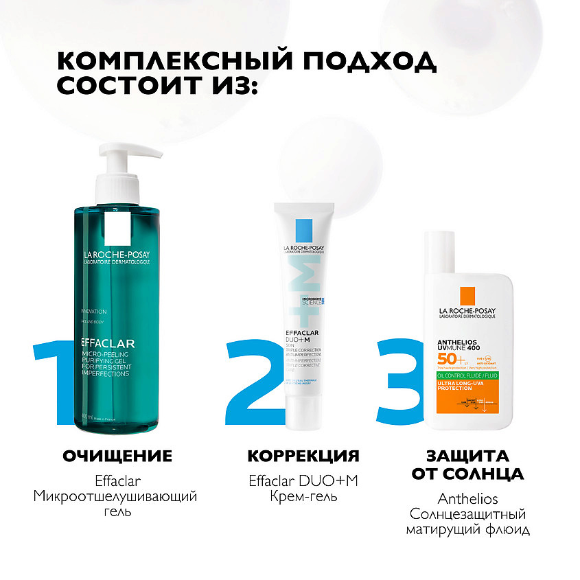 LA ROCHE-POSAY Effaclar Микроотшелушивающий очищающий гель для лица и тела от прыщей, черных точек и постакне с салициловой кислотой, для умывания жирной, проблемной кожи – фото 6