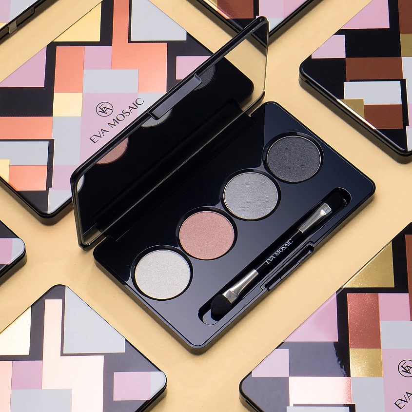 EVA MOSAIC Тени для век 4-цветные Eye Shadow Palette, № 05, 6,5 г – фото 3