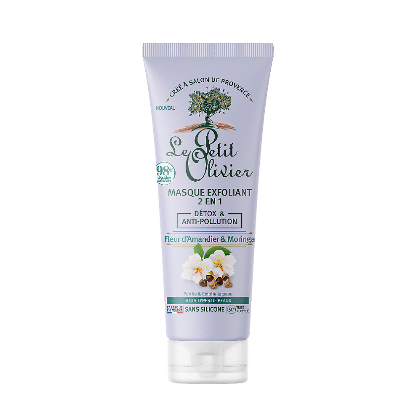 LE PETIT OLIVIER Маска-эксфолиант для лица 2 в 1 Detox & Anti-pollution Masque Exfoliant – фото 2