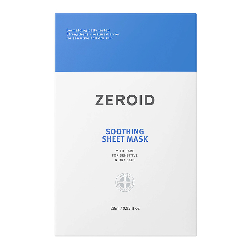 ZEROID Тканевая маска для сухой и чувствительной кожи лица Soothing – фото 2