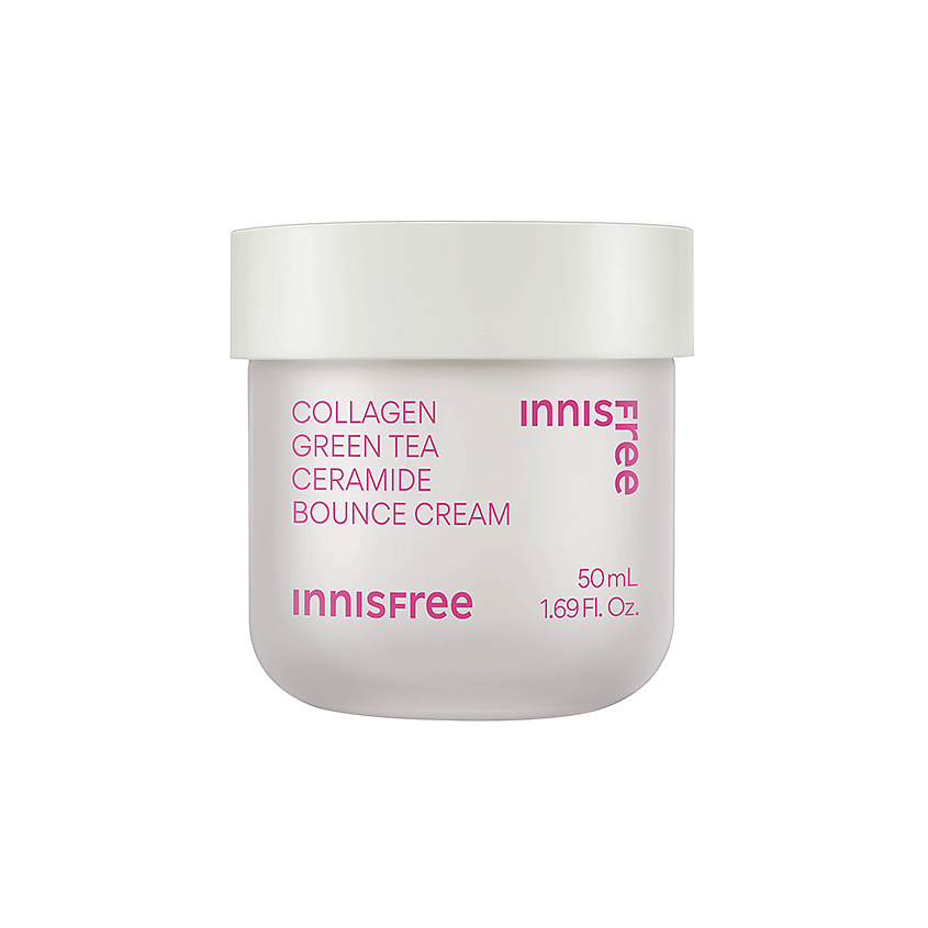 INNISFREE Укрепляющий крем с коллагеном и церамидами зелёного чая для упругости кожи Collagen – фото 1