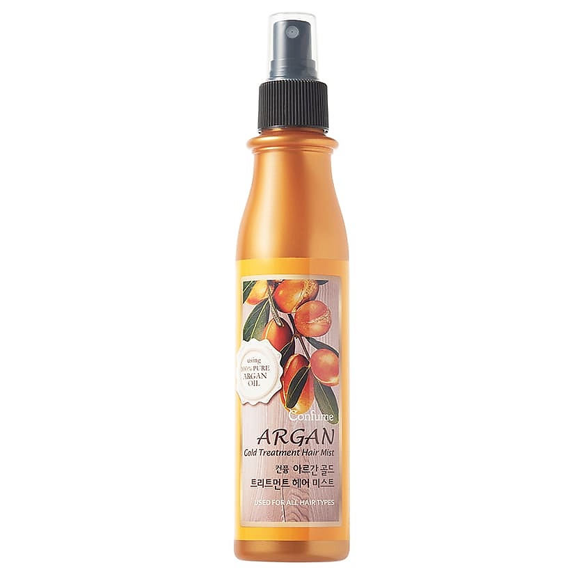 CONFUME Несмываемый спрей-кондиционер для волос Argan Gold treatment Hair Mist – фото 2