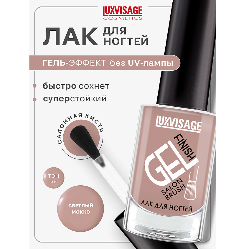 LUXVISAGE Лак для ногтей GEL finish – фото 1