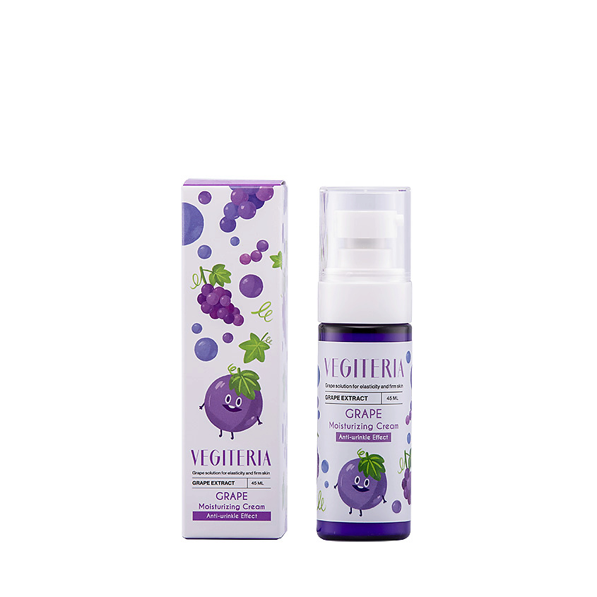 VEGITERIA Увлажняющий крем для лица антивозрастной GRAPE – фото 2