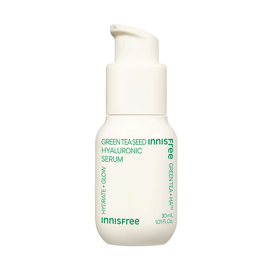INNISFREE Увлажняющая сыворотка с экстрактом семян зеленого чая и гиалуроновой кислотой для сияния кожи Green Tea, 30 мл – фото 1