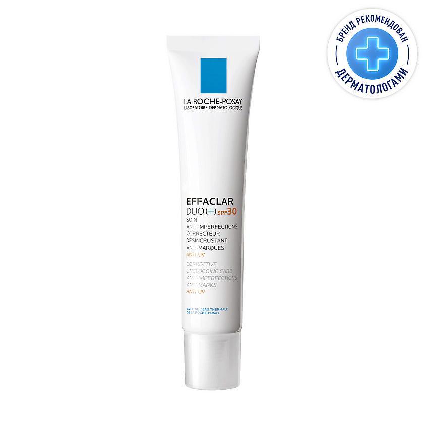 LA ROCHE-POSAY Effaclar DUO(+) Корректирущий крем-гель для проблемной кожи лица от прыщей, акне и постакне с салициловой кислотой, ниацинамидом и цинком, SPF 30 – фото 1