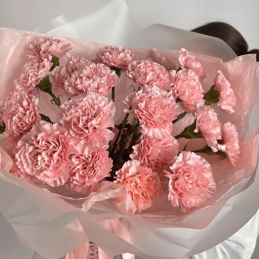 VLSHBN FLOWERS STATE Монобукет из 25 нежно-розовых Гвоздик – фото 2