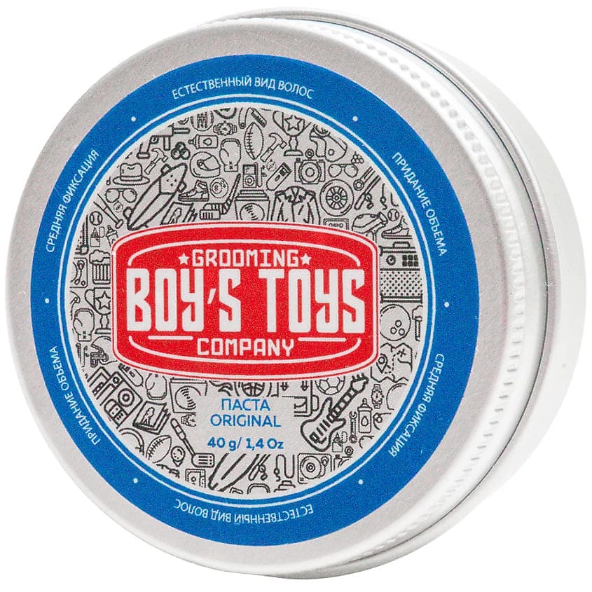BOY'S TOYS Паста для укладки волос средней фиксации с низким уровнем блеска Original – фото 3