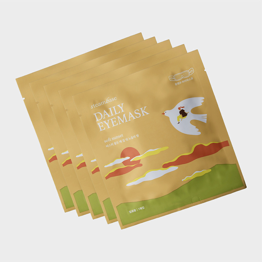 STEAMBASE DAILY EYEMASK SOFT SUNSET Паровая анти стресс аромо маска для глаз Мягкий закат – фото 5