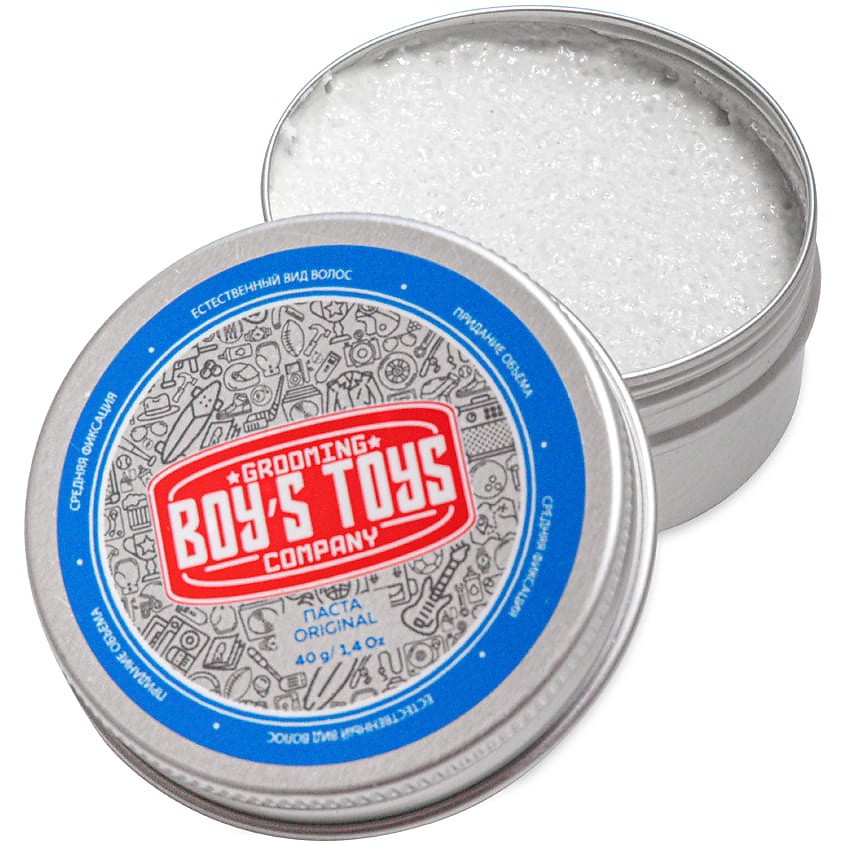 BOY'S TOYS Паста для укладки волос средней фиксации с низким уровнем блеска Original – фото 2