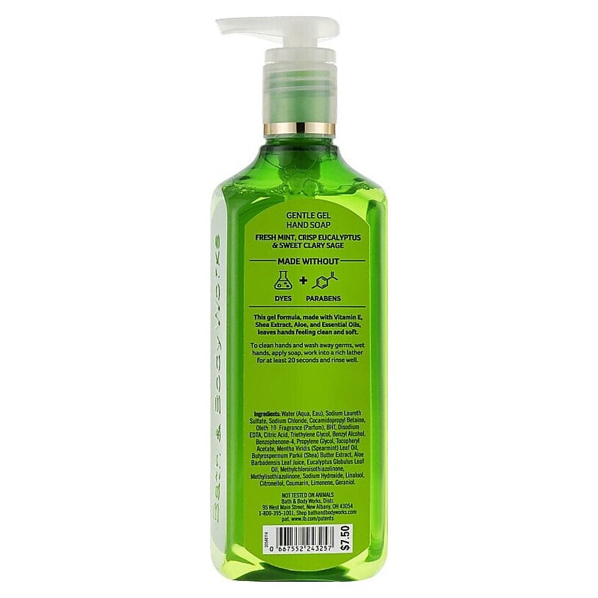 BATH & BODY WORKS Гель для душа White Barn Eucalyptus Mint Gentle – фото 3