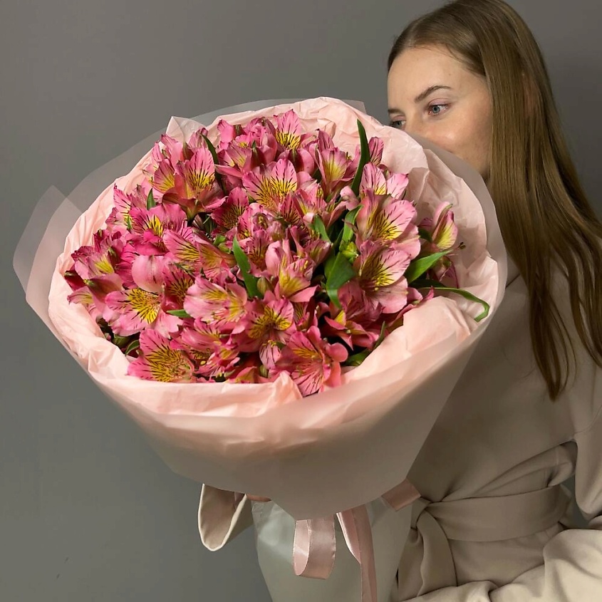 VLSHBN FLOWERS STATE Нежный букет из розовых альстромерий – фото 2