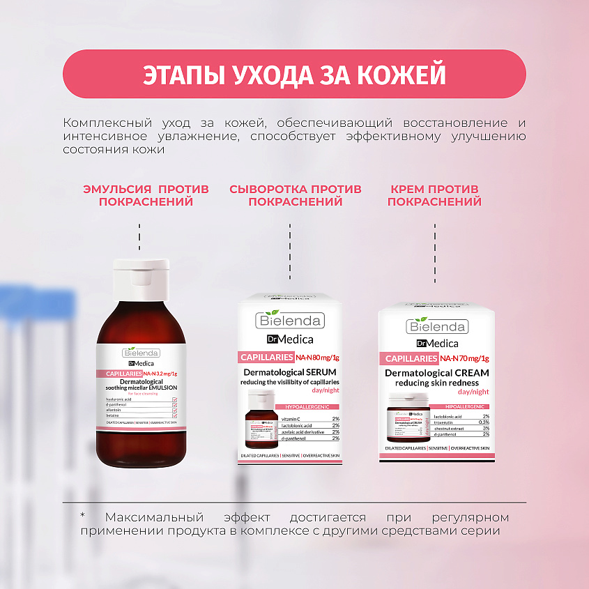 BIELENDA Крем для лица DR MEDICA CAPILLARY SKIN уменьшающий покраснения – фото 4