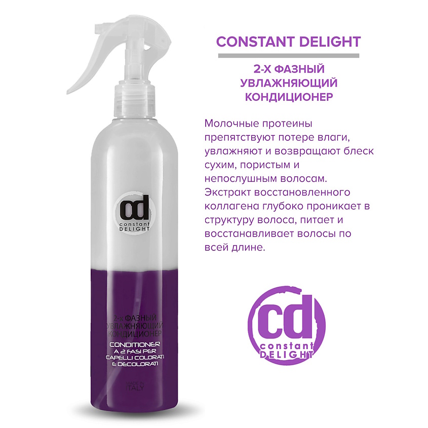 CONSTANT DELIGHT Кондиционер для увлажнения волос двухфазный – фото 3