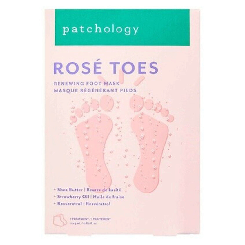 PATCHOLOGY Восстанавливающая маска для ног Rosé Toes – фото 3