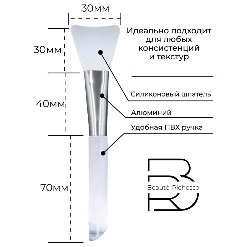 BEAUTÉ-RICHESSE Кисти косметические для нанесения масок – фото 3