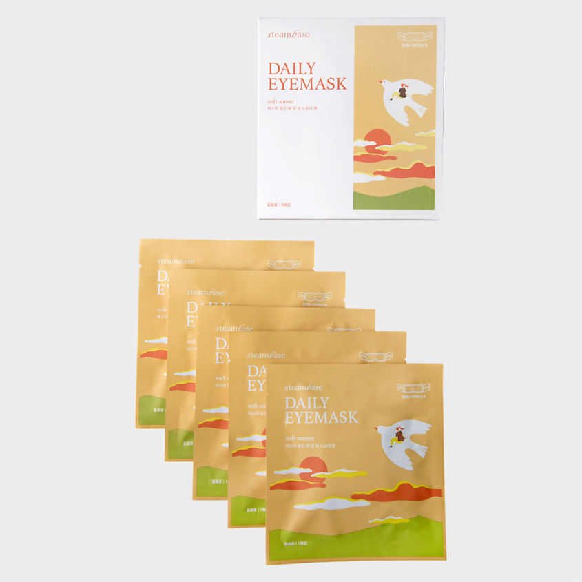 STEAMBASE DAILY EYEMASK SOFT SUNSET Паровая анти стресс аромо маска для глаз Мягкий закат – фото 6